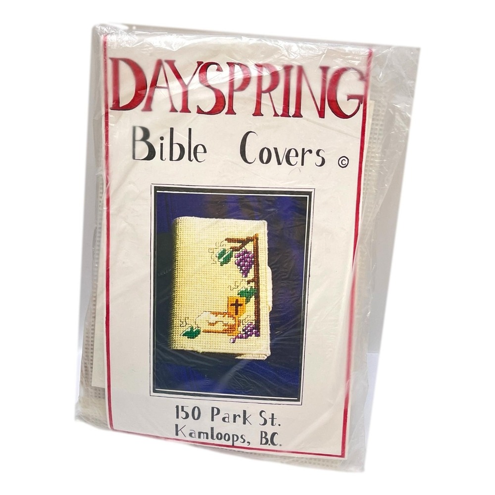 Dayspring Bible Cover Plastic Canvas Kit Communion Sz M Vintage 1992 New‎ UNCUT
